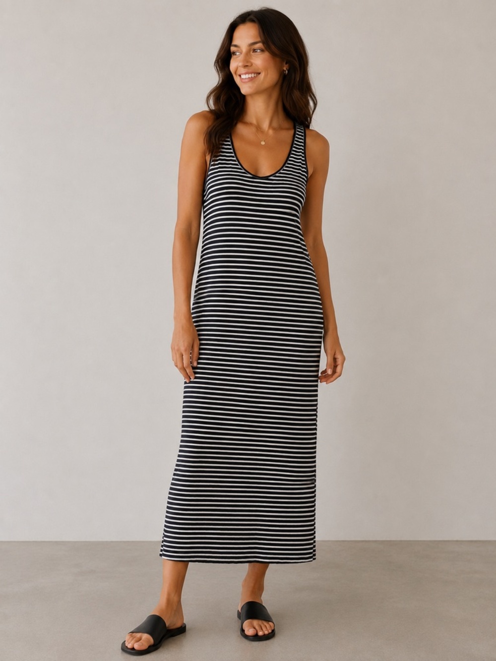 Everlane Striped Midi Tank Dress - Size XS